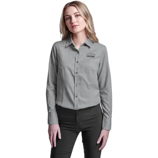 Ladies Long Sleeve Nottingham Shirt Model